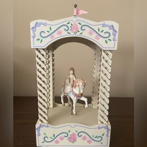 Vintage 1989 Carousel Horse & Girl Music Box by San Francisco Music Box Co.